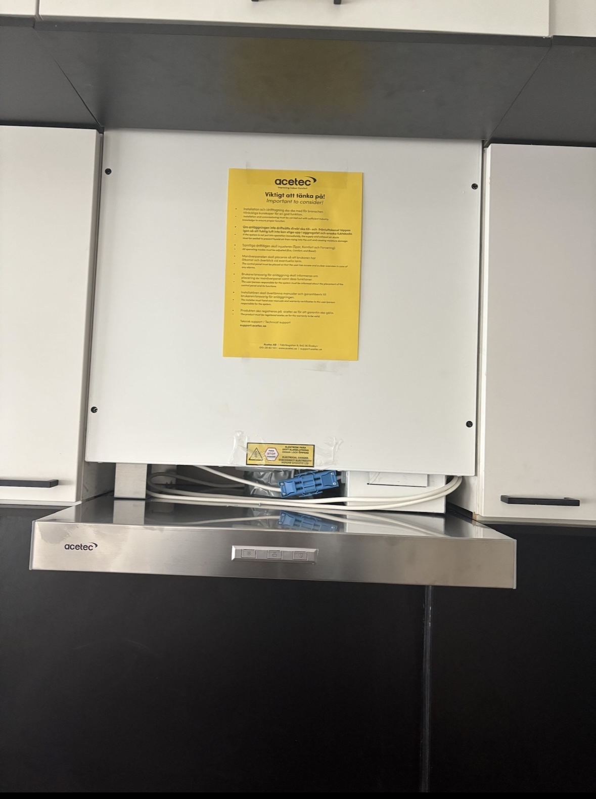 Acetec A60T ventilationsaggregat installerat i villa